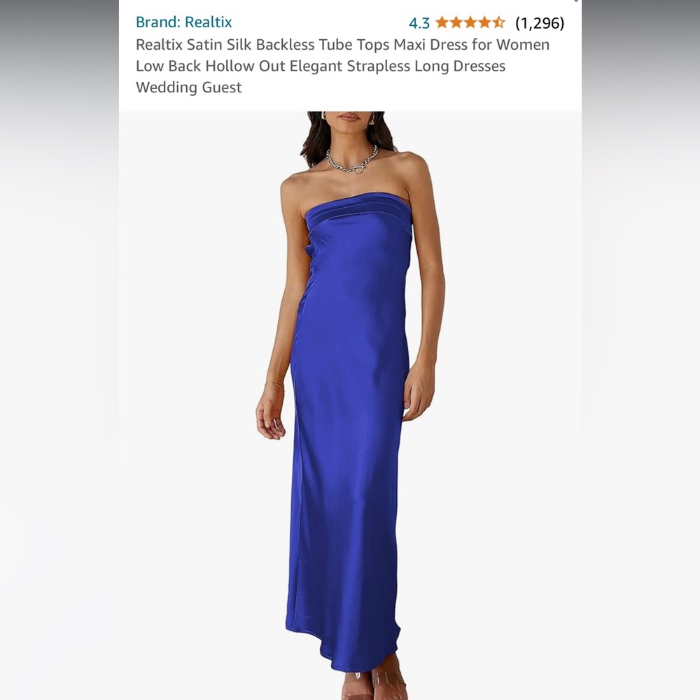 Strapless silk maxi dress -new with tags